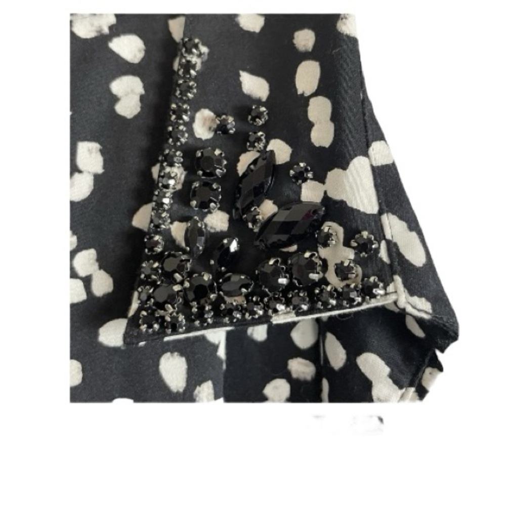 ✨ Lane Bryant Black & White Abstract Print Button-Up Blouse l Size 28 ✨ - Picture 6 of 7